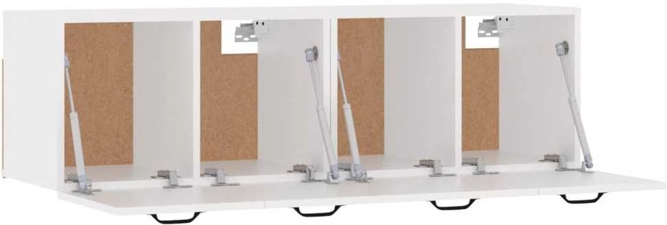 Sieninės spintelės, 2vnt., baltos, 80x35x36,5cm, mediena