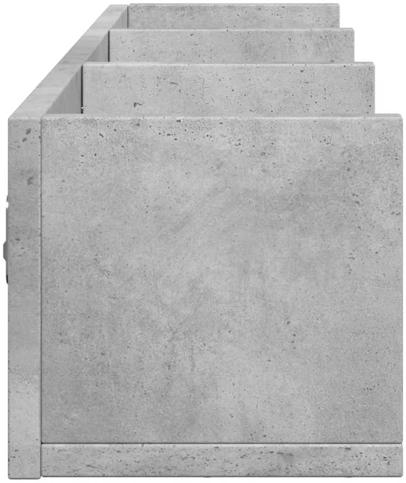 Sieninės spintelės, 2vnt., betono pilkos, 75x18x16,5cm, mediena