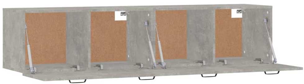 Sieninės spintelės, 2vnt., betono pilkos, 60x36,5x35cm, mediena