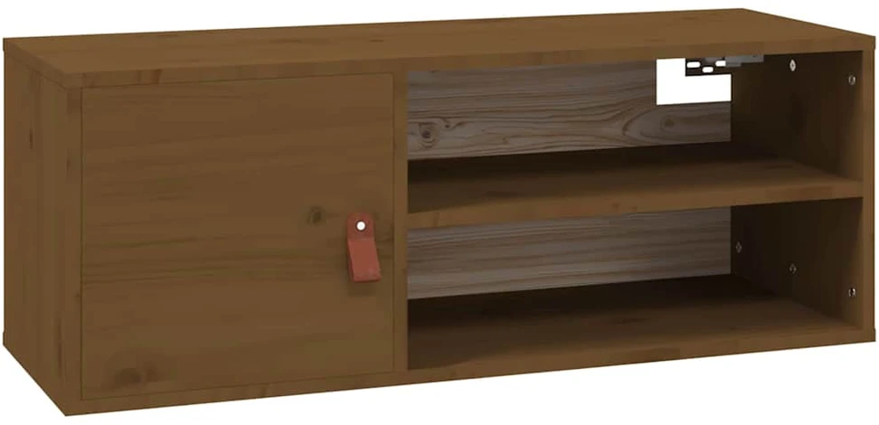 Sieninės spintelės, 2vnt., medaus rudos, 80x30x30cm, pušis