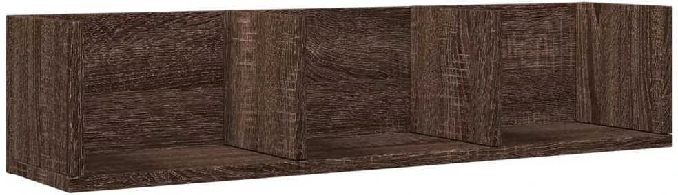 Sieninės spintelės, 2vnt., rudos ąžuolo, 75x18x16,5cm, mediena