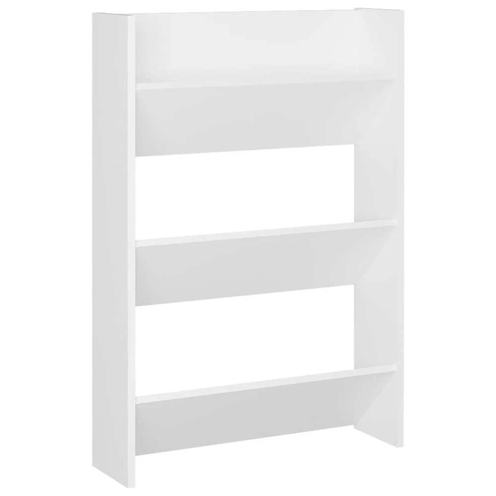 Sieninės spintelės batams, 2vnt., baltos, 60x18x90cm, MDP