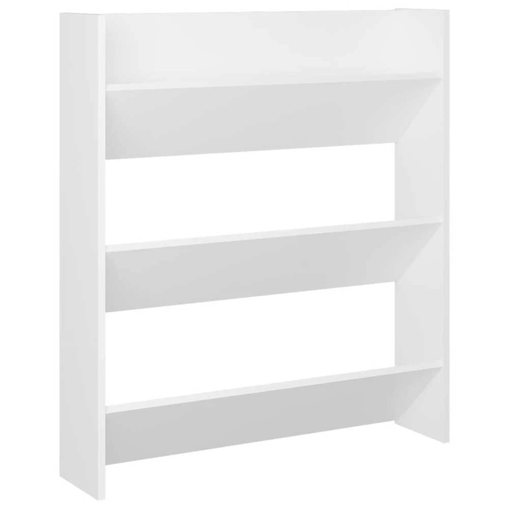Sieninės spintelės batams, 2vnt., baltos, 80x18x90cm, MDP