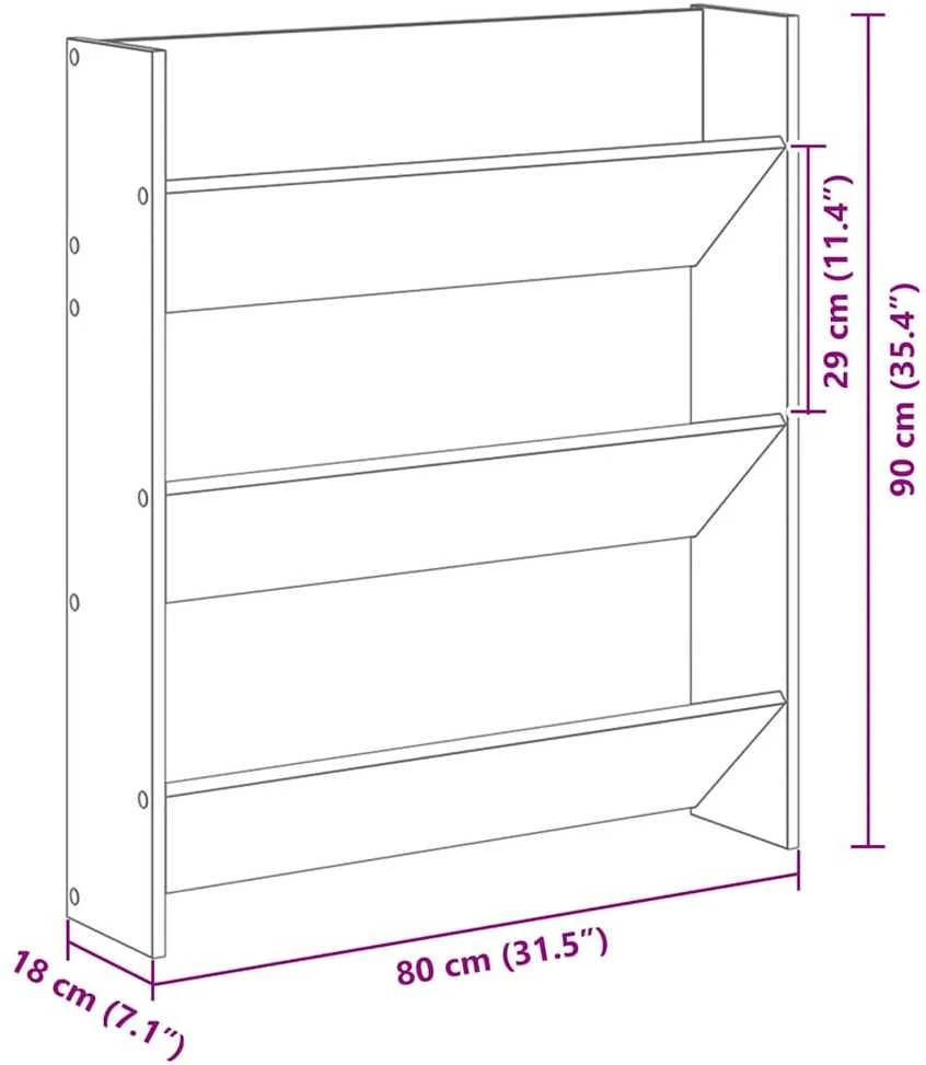 Sieninės spintelės batams, 2vnt., baltos, 80x18x90cm, MDP