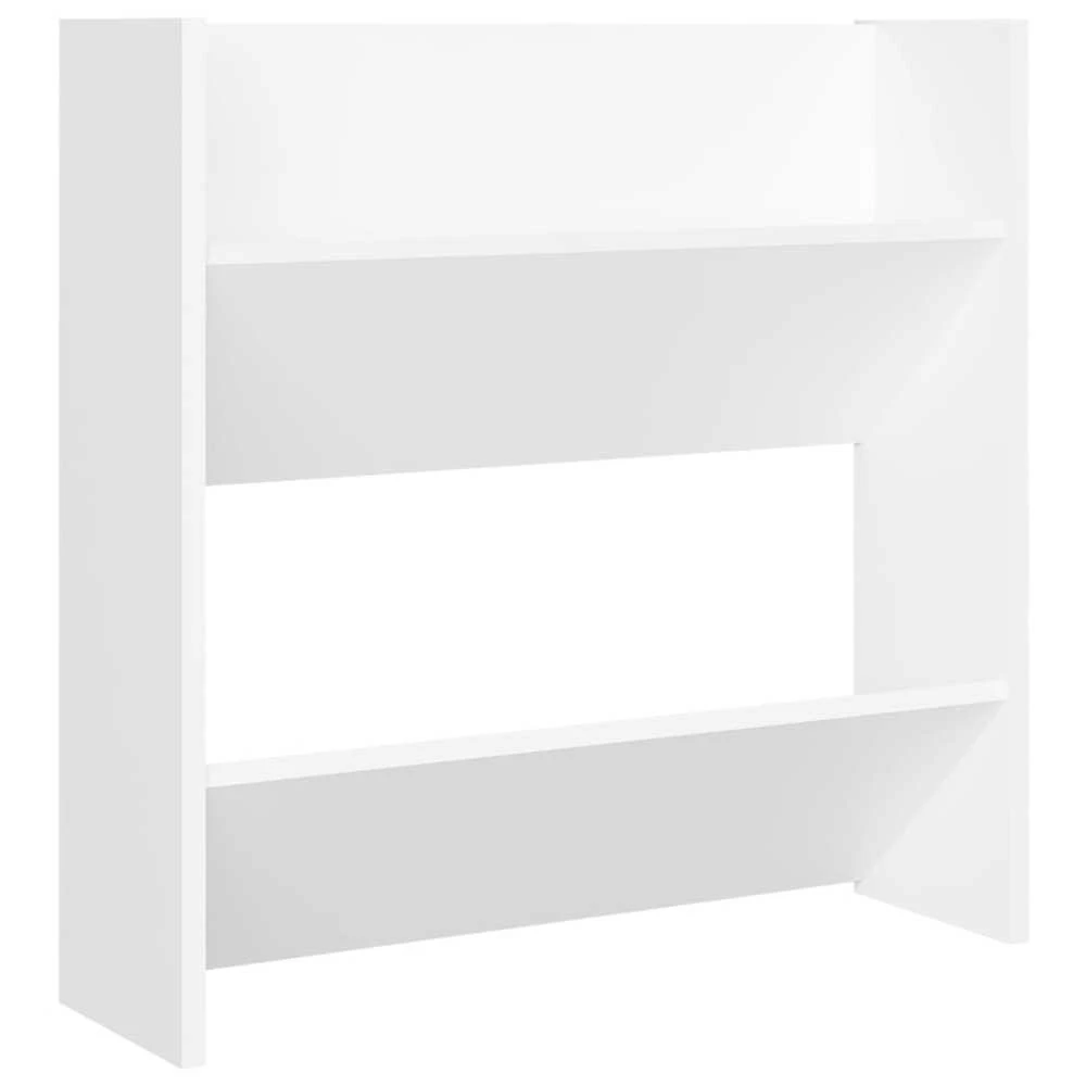 Sieninės spintelės batams, 4vnt., baltos, 60x18x60cm, MDP