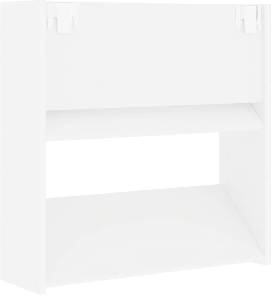 Sieninės spintelės batams, 4vnt., baltos, 60x18x60cm, MDP
