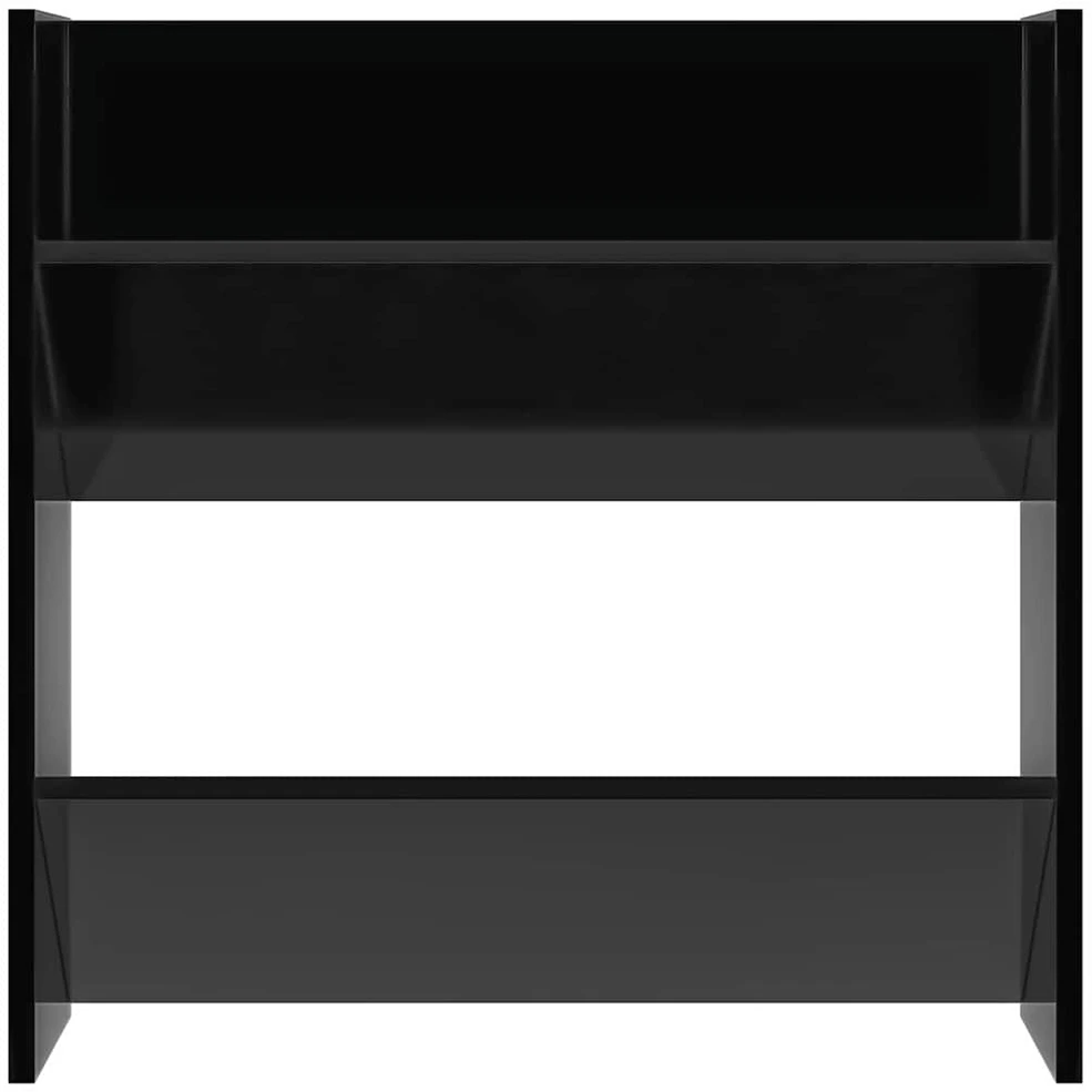 Sieninės spintelės batams, 4vnt., juodos, 60x18x60cm, mediena