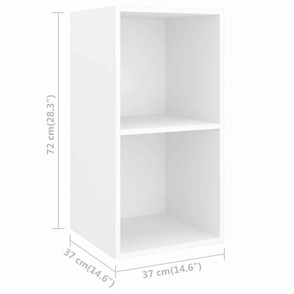 Sieninės televizoriaus spintelės, 2vnt., baltos, mediena