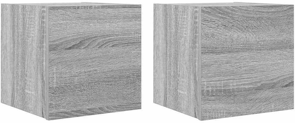 Sieninės televizoriaus spintelės, 2vnt., pilkos, 30,5x30x30cm