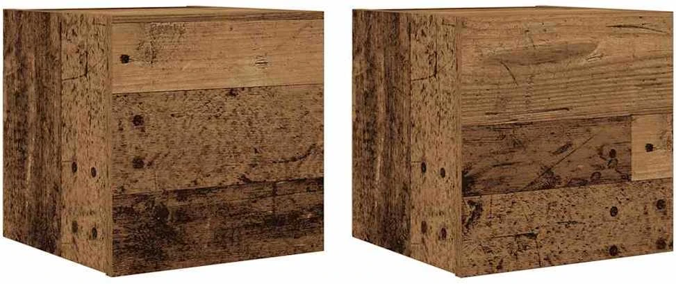 TV staliukas Sieninės televizoriaus spintelės, 2vnt., medienos, 30,5x30x30cm