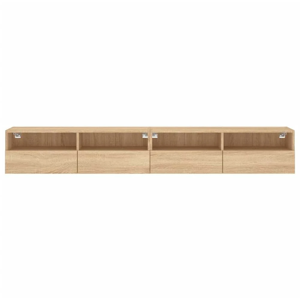 TV staliukas Sieninės TV spintelės, 2vnt., ąžuolo, 100x30x30cm, mediena