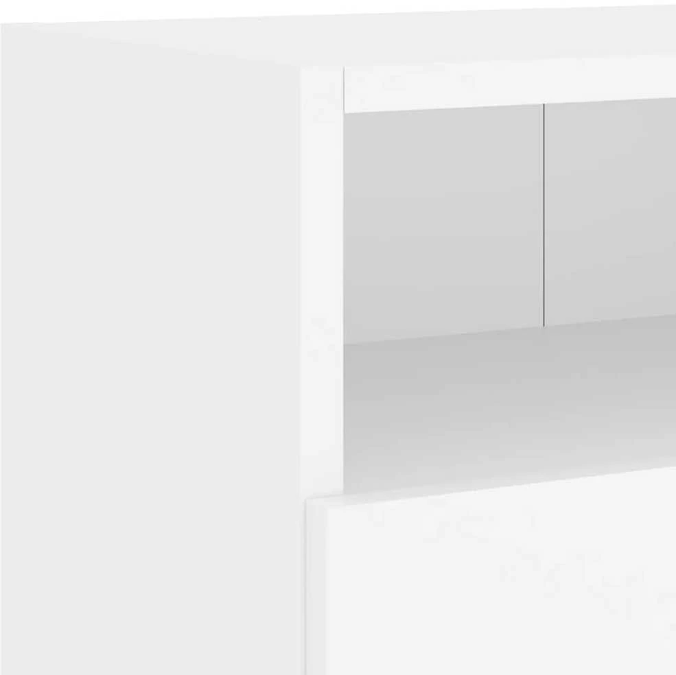 TV staliukas Sieninės TV spintelės, 2vnt., baltos, 100x30x30cm, mediena