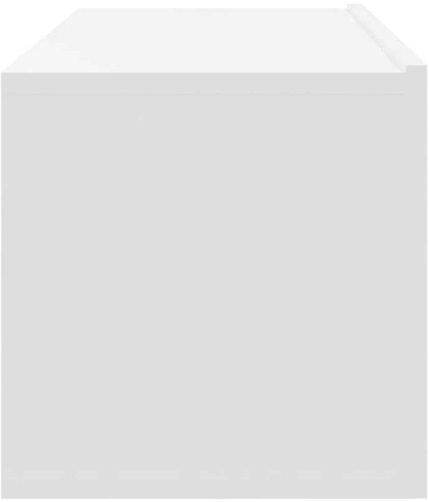 Sieninės TV spintelės, 2vnt., baltos, 100x30x30cm, mediena
