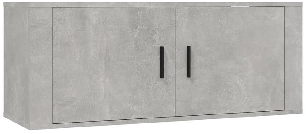 TV staliukas Sieninės TV spintelės, 2vnt., betono pilkos, 100x34,5x40cm
