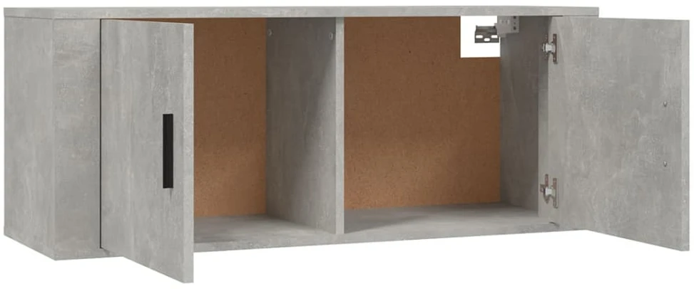 TV staliukas Sieninės TV spintelės, 2vnt., betono pilkos, 100x34,5x40cm