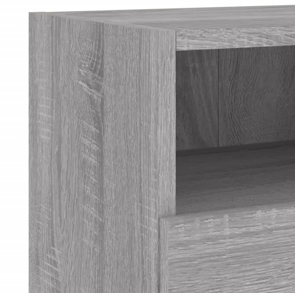 TV staliukas Sieninės TV spintelės, 2vnt., pilkos, 60x30x30cm, mediena