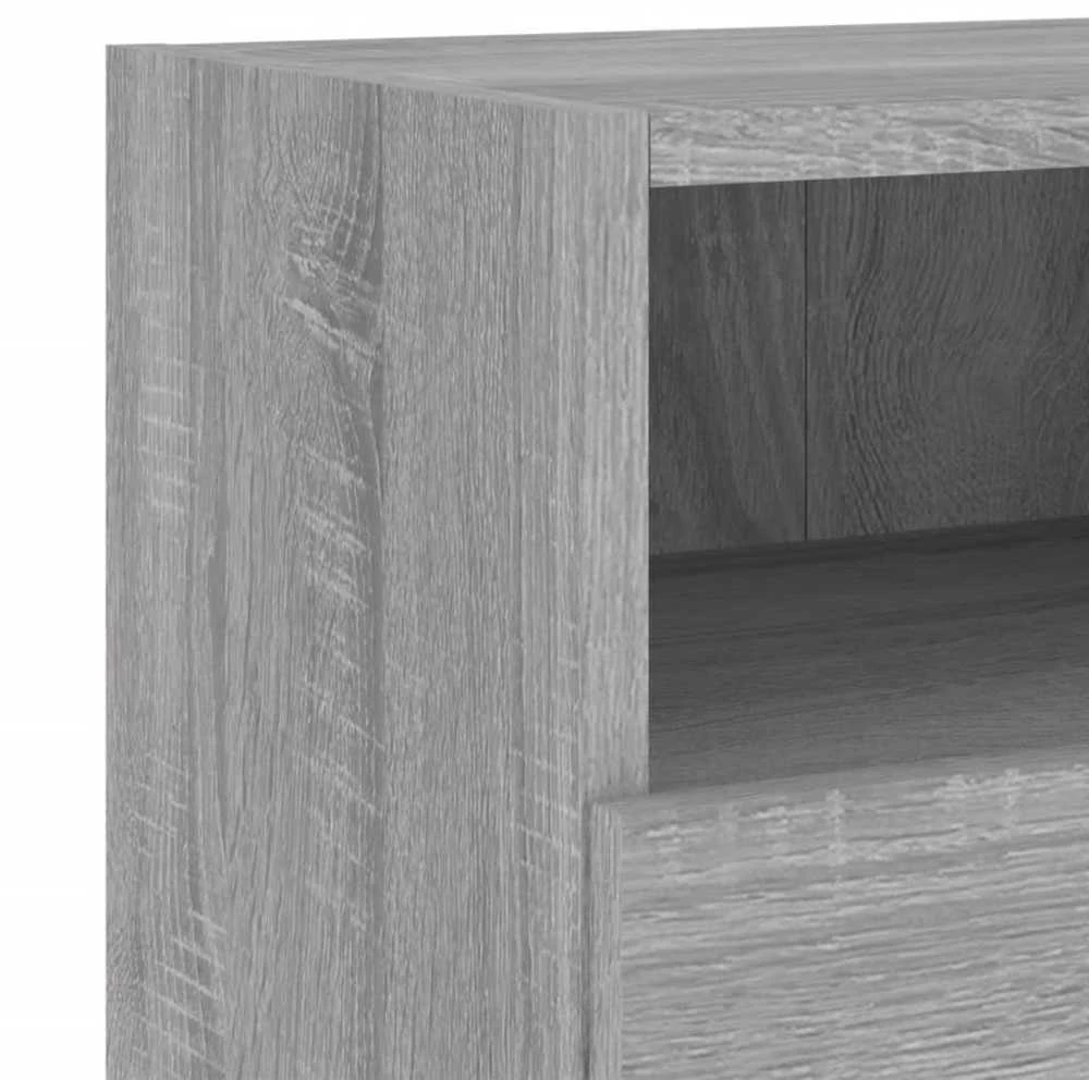 TV staliukas Sieninės TV spintelės, 2vnt., pilkos, 60x30x30cm, mediena