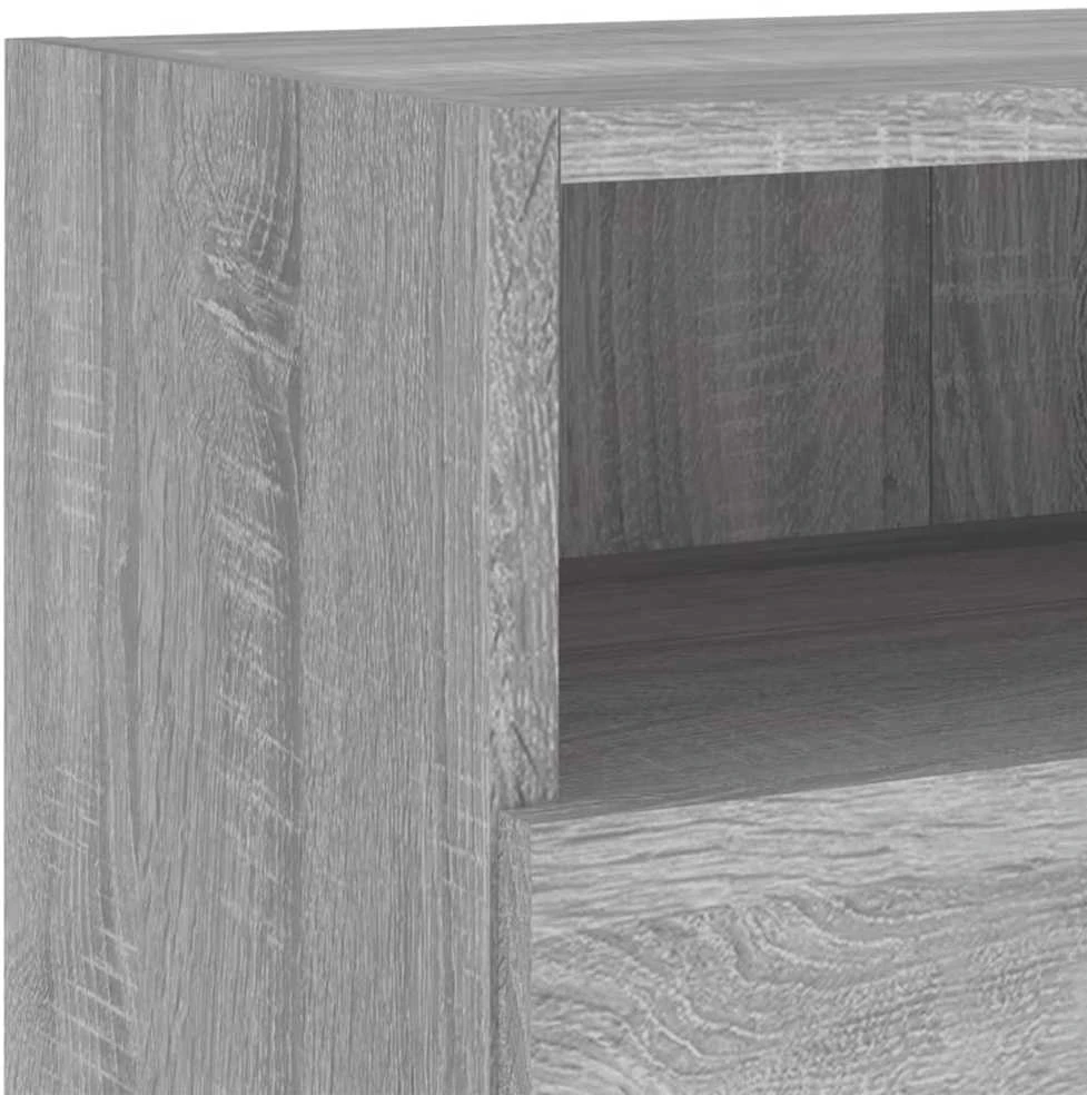 TV staliukas Sieninės TV spintelės, 2vnt., pilkos, 80x30x30cm, mediena
