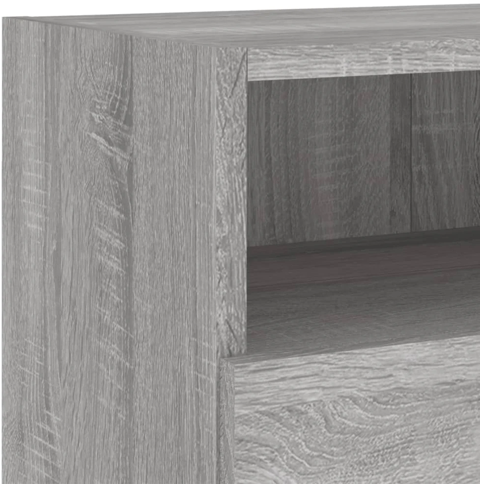 TV staliukas Sieninės TV spintelės, 2vnt., pilkos, 80x30x30cm, mediena