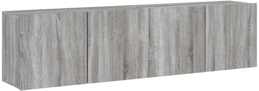 TV staliukas Sieninės TV spintelės, 2vnt., pilkos ąžuolo, 80x30x41cm