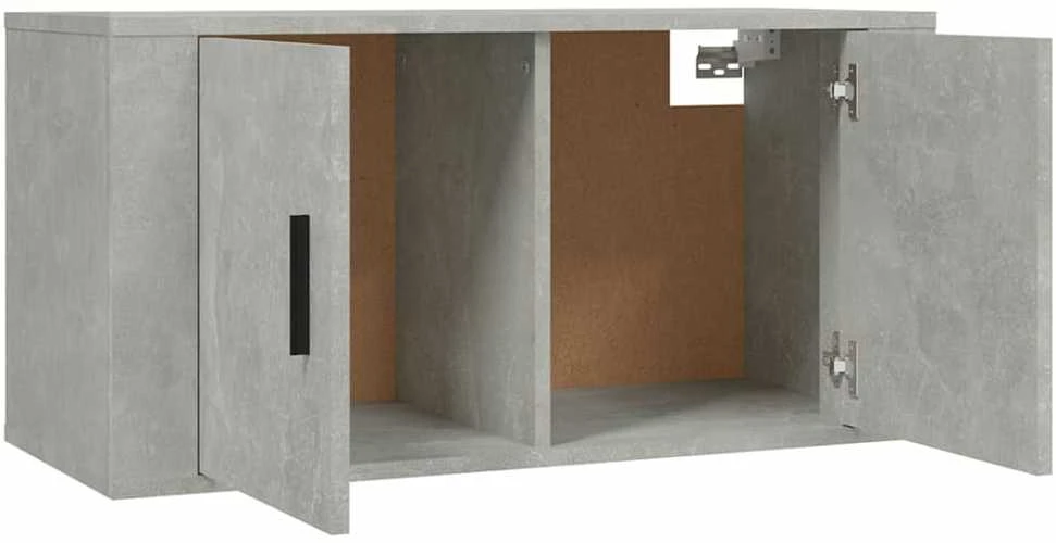 TV staliukas Sieninės TV spintelės, 3vnt., betono pilkos, 80x34,5x40cm