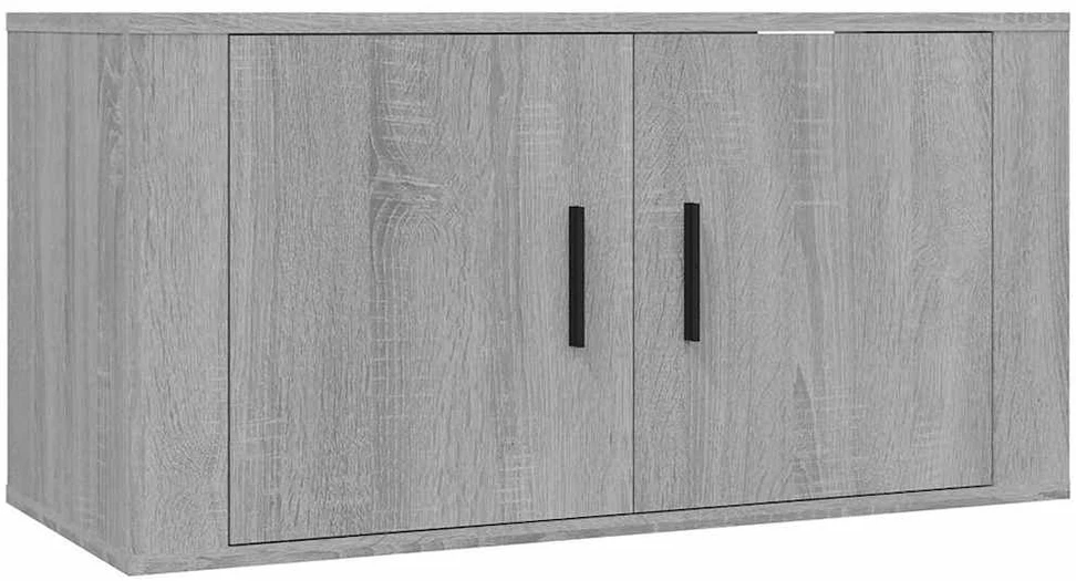 TV staliukas Sieninės TV spintelės, 3vnt., pilkos ąžuolo, 80x34,5x40cm