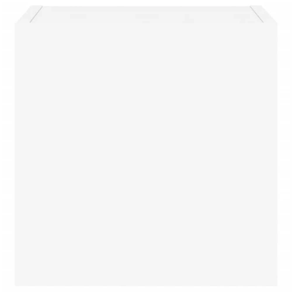 TV staliukas Sieninės TV spintelės su LED, 2vnt., baltos, 30,5x35x30cm