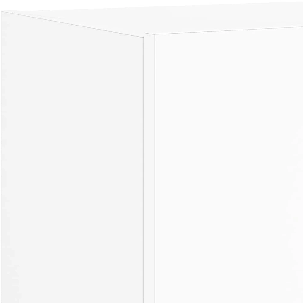 TV staliukas Sieninės TV spintelės su LED, 2vnt., baltos, 80x35x31cm