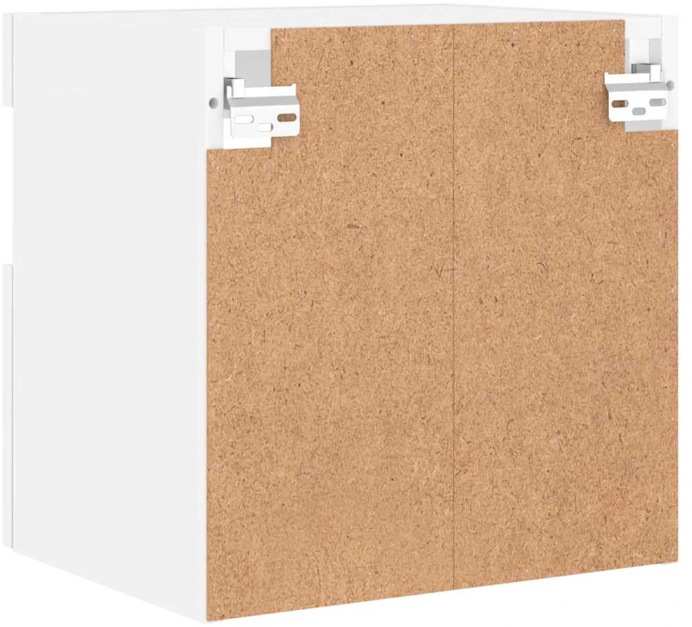 TV staliukas Sieninės TV spintelės su LED, 2vnt., baltos, 40x30x40cm