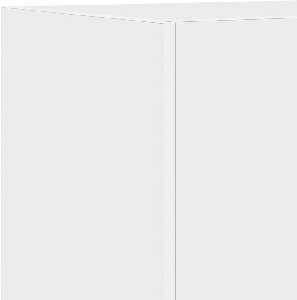 TV staliukas Sieninės TV spintelės su LED, 2vnt., baltos, 40,5x35x40cm