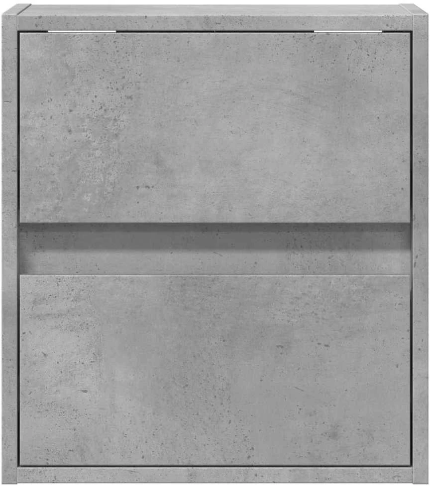TV staliukas Sieninės TV spintelės su LED, 2vnt., betono pilkos, 41x31x45cm