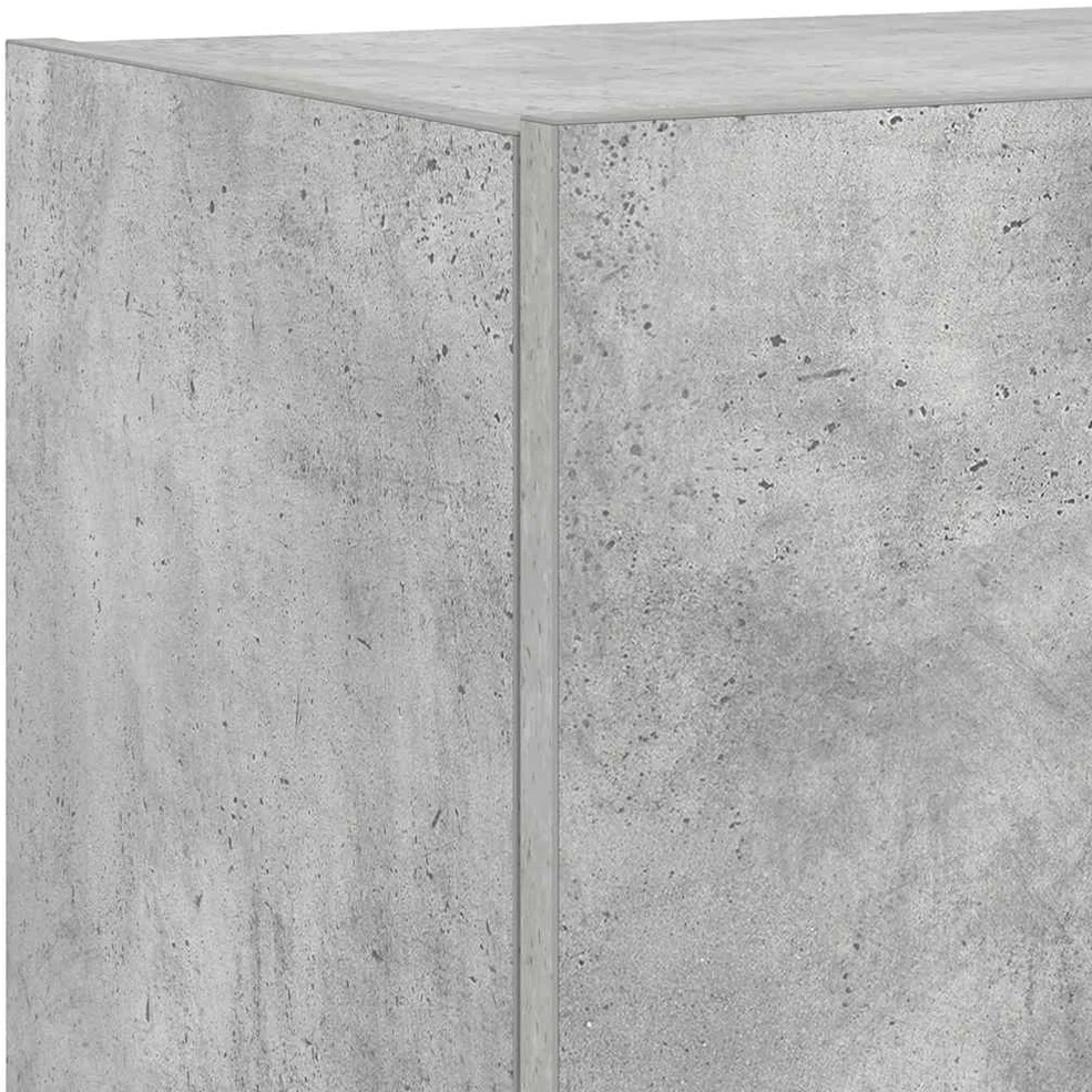 TV staliukas Sieninės TV spintelės su LED, 2vnt., betono pilkos, 80x35x31cm