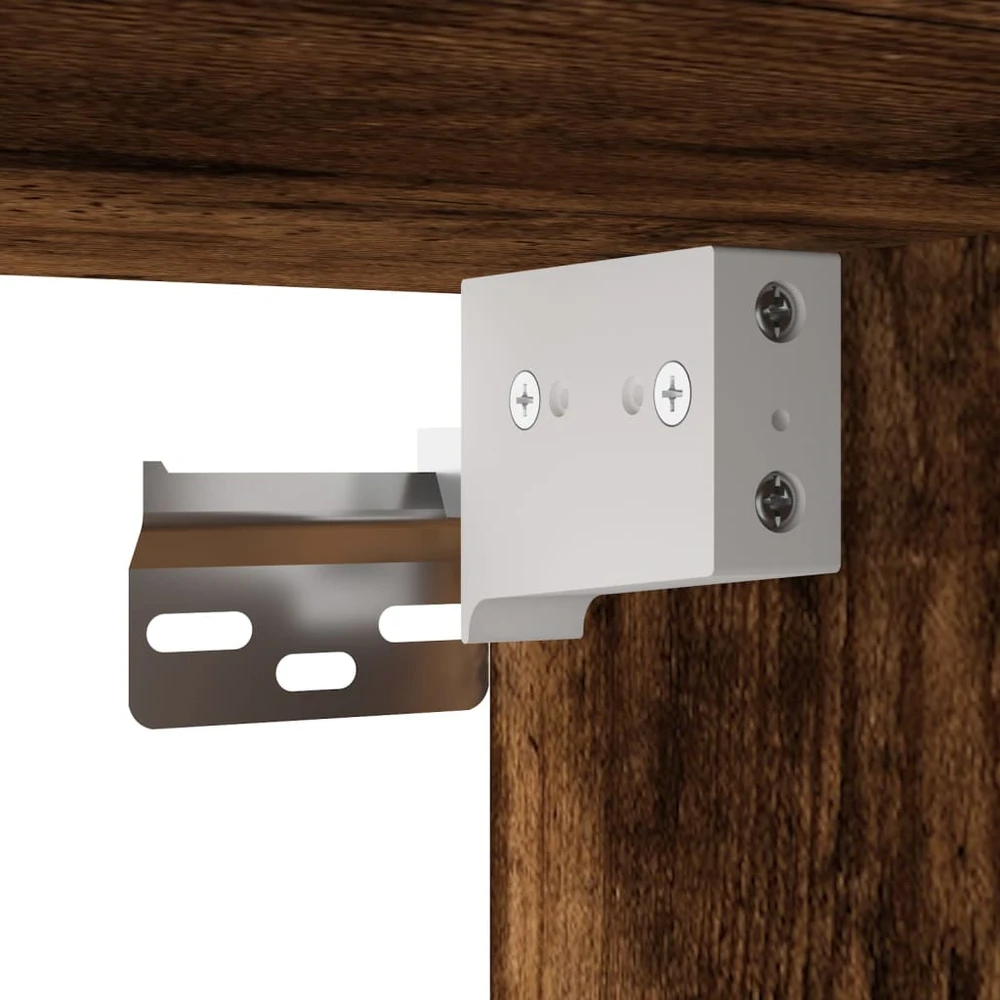 TV staliukas Sieninės TV spintelės su LED, 2vnt., dūminio ąžuolo, 41x31x45cm