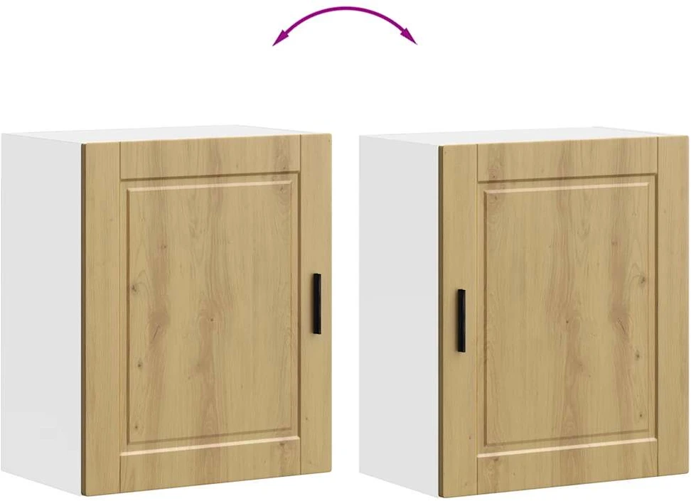Sieninės virtuvės spintelės 2 vnt "Porto" Artisan Oak