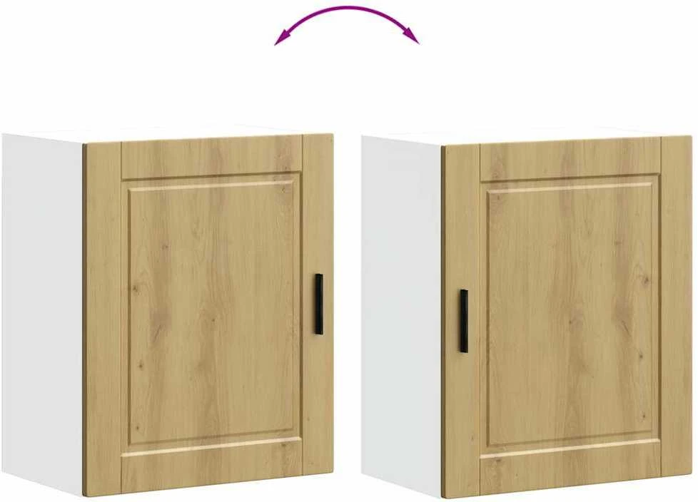 Sieninės virtuvės spintelės 2 vnt "Porto" Artisan Oak