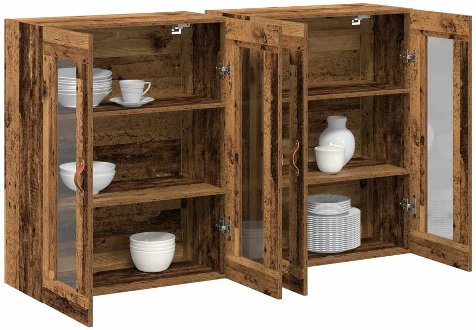 Sieniniai baldai 2 vnt. Senovinis medis 69,5 x 34 x 90 cm