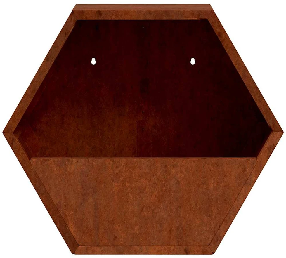 Sieniniai loveliai, 2vnt., rūdžių, 30x10x25cm, Corten plienas