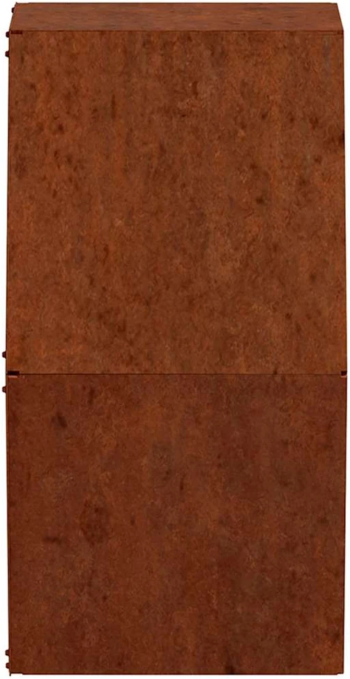 Sieniniai loveliai, 2vnt., rūdžių, 30x10x25cm, Corten plienas