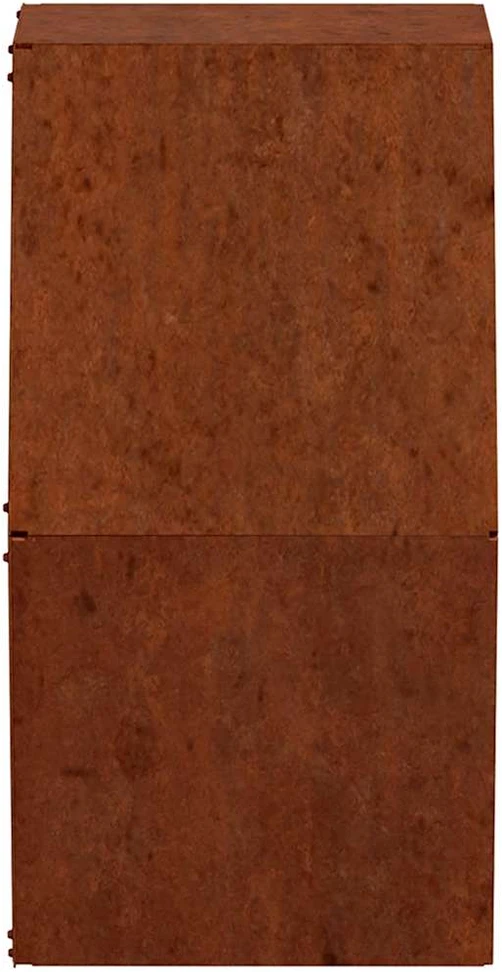 Sieniniai loveliai, 2vnt., rūdžių, 46x10x40cm, Corten plienas