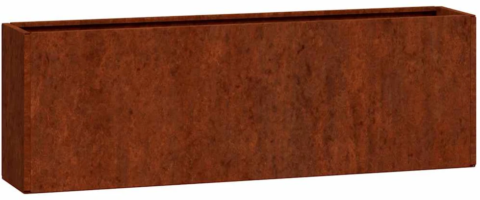 Sieniniai loveliai, 2vnt., rūdžių, 53x10x17cm, Corten plienas