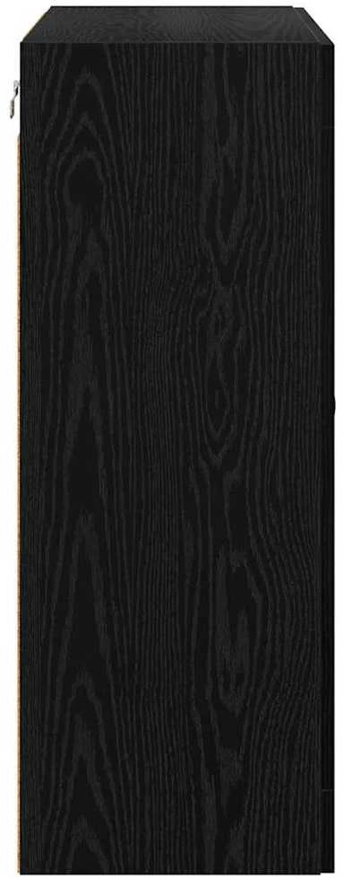 Sieniniai baldai 2 vnt. Juodas ąžuolas 69,5 x 34 x 90 cm