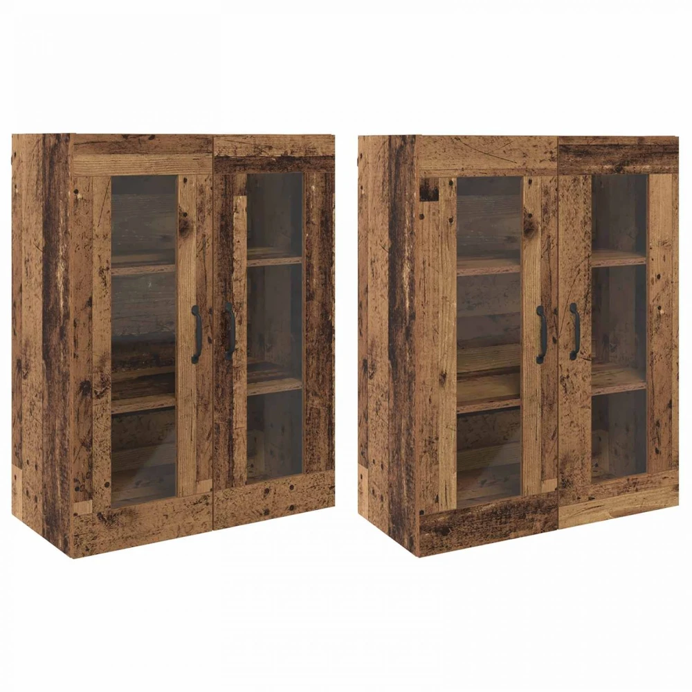 Sieniniai spintelės 2 vnt. Sena mediena 69,5 x 34 x 90 cm