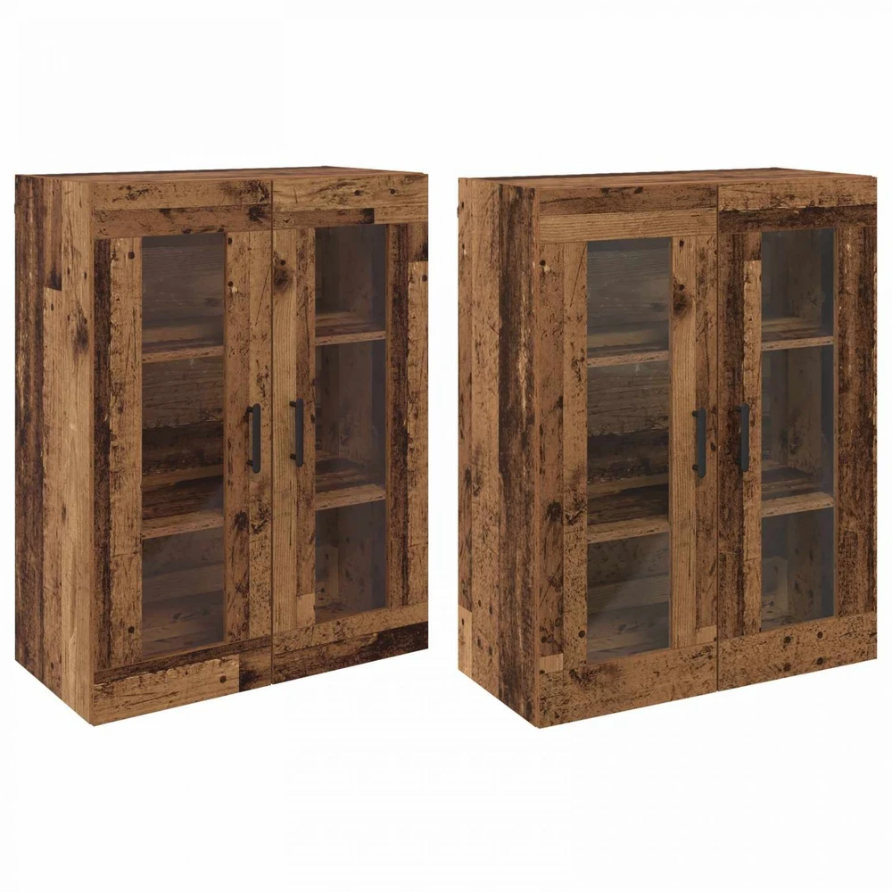 Sieniniai spintelės 2 vnt. Sena mediena 69,5 x 34 x 90 cm