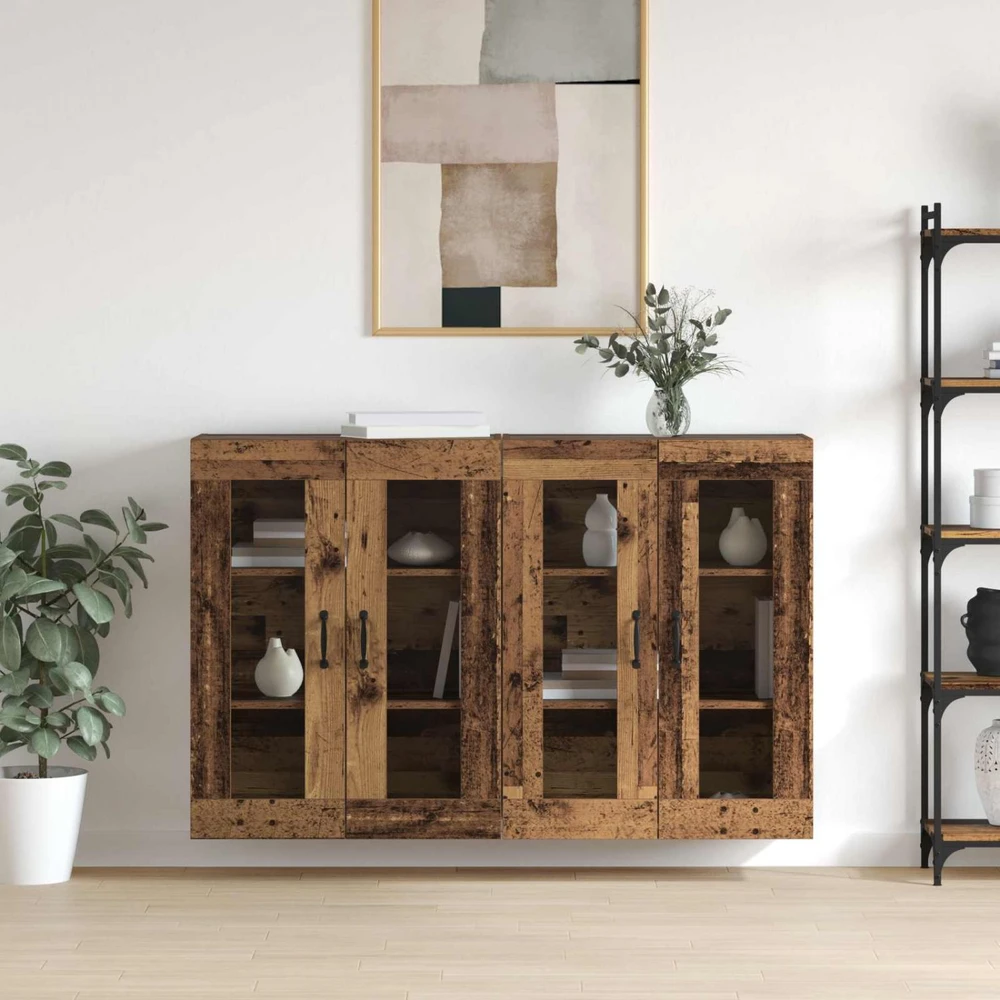 Sieniniai spintelės 2 vnt. Sena mediena 69,5 x 34 x 90 cm