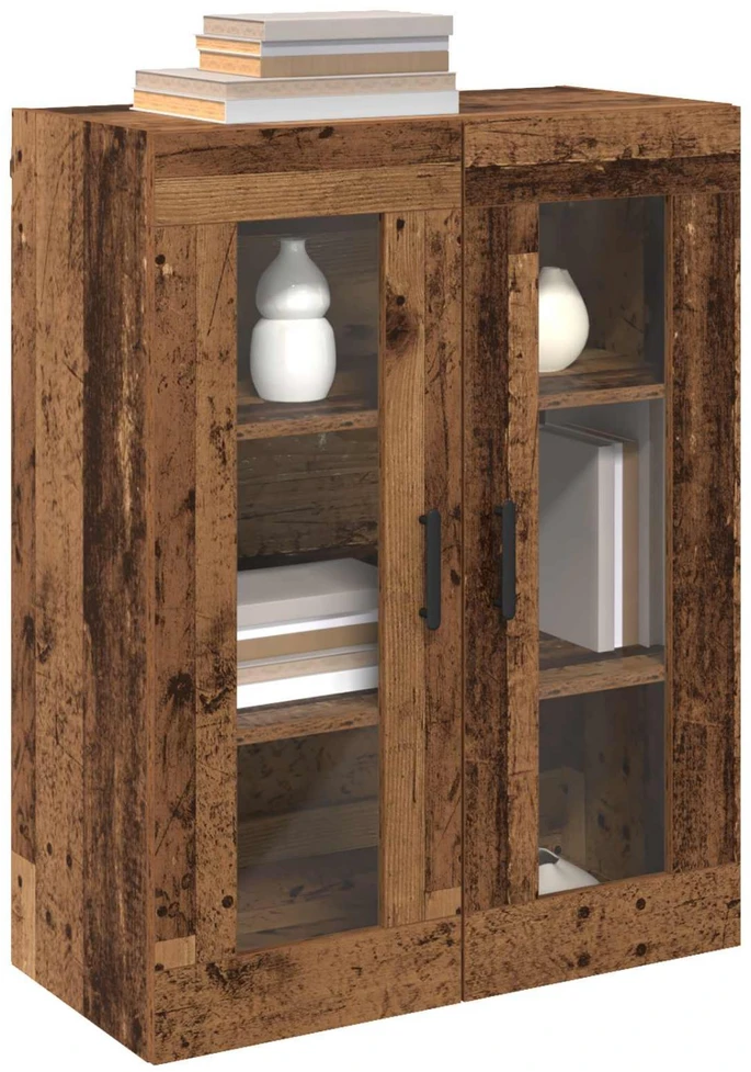 Sieniniai spintelės 2 vnt. Sena mediena 69,5 x 34 x 90 cm