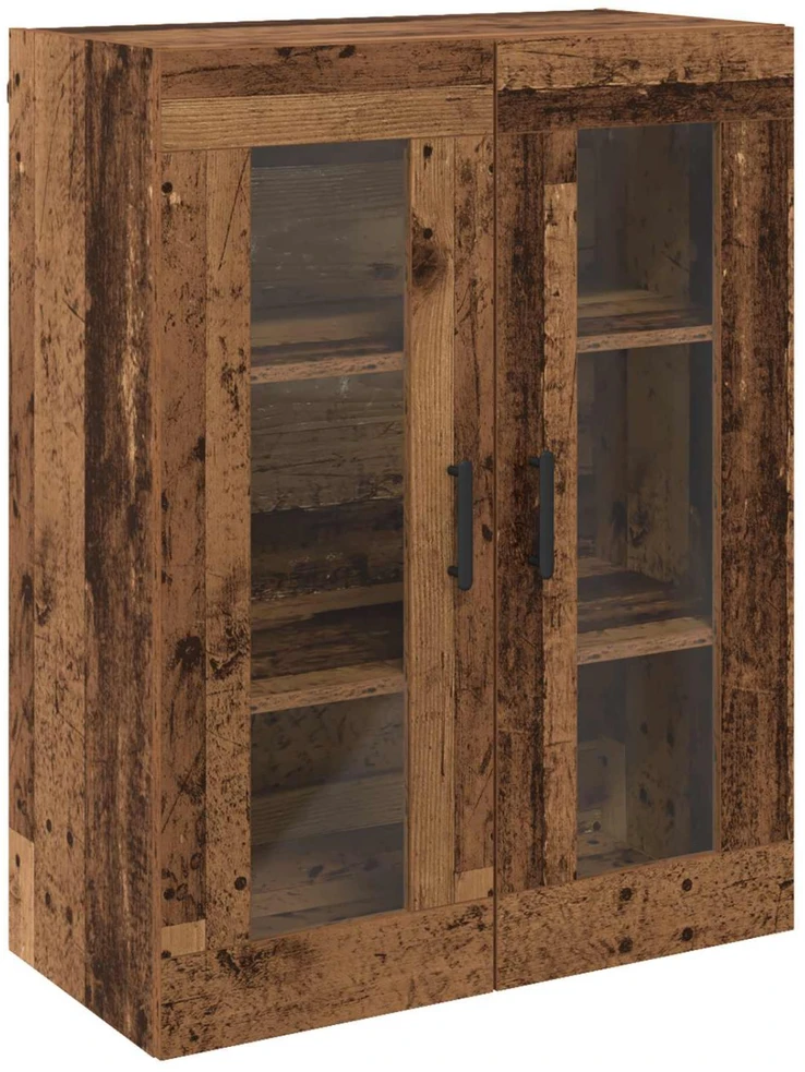 Sieniniai spintelės 2 vnt. Sena mediena 69,5 x 34 x 90 cm