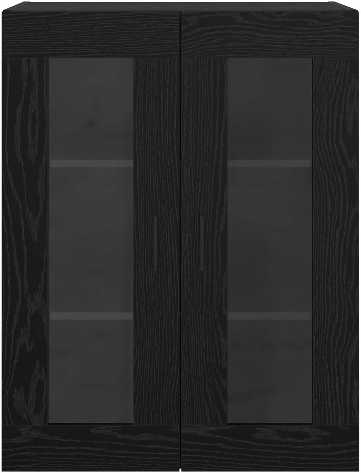 Sieniniai spintelės 2 vnt. juoda ąžuolo 69,5 x 34 x 90 cm