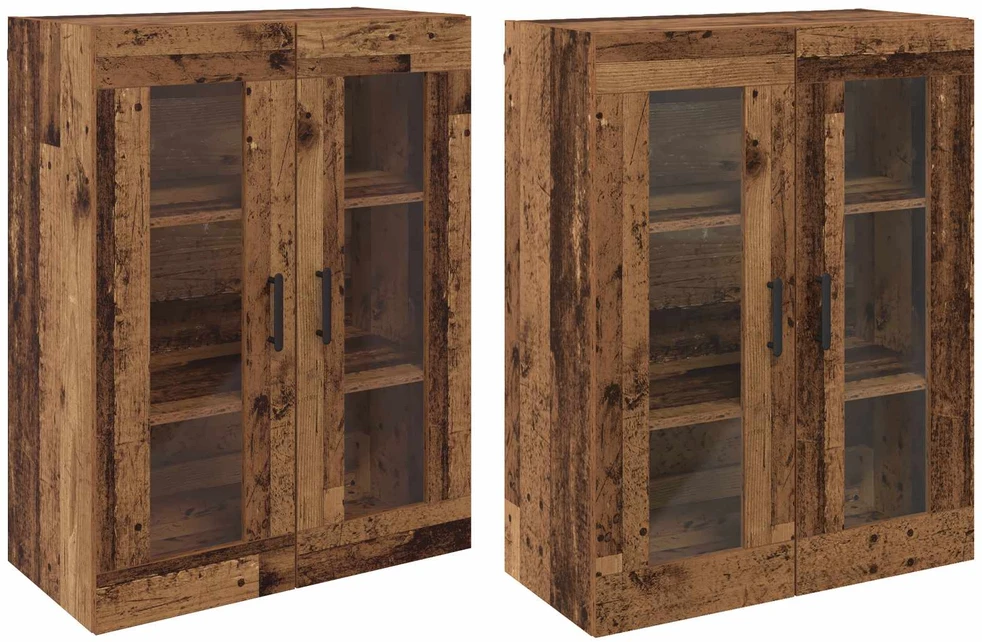 Sieniniai spintelės 2 vnt. Sena mediena 69,5 x 34 x 90 cm