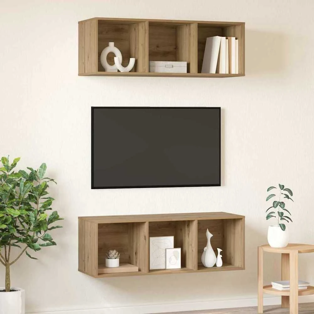 TV staliukas TV spintelių komplektas 2 vnt. Amatininkų ąžuolas