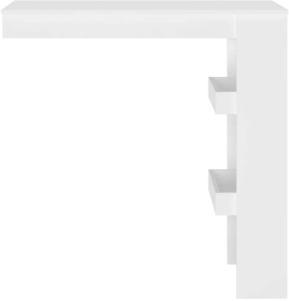 Sieninis baro staliukas, baltas, 102x45x103,5cm, mediena
